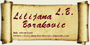Lilijana Boraković vizit kartica